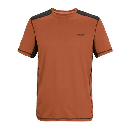 Brick-Black - Front - Regatta Mens Virda T-Shirt