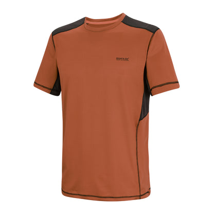 Brick-Black - Side - Regatta Mens Virda T-Shirt
