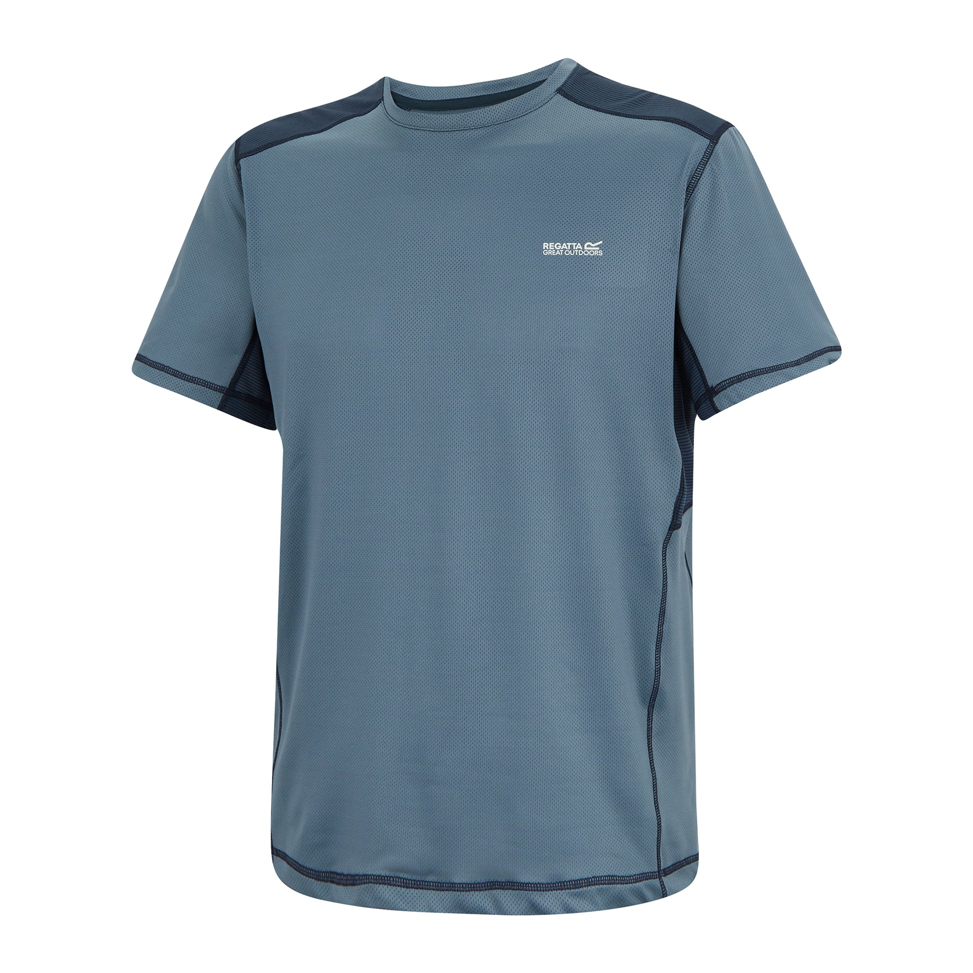 China Blue-Navy - Side - Regatta Mens Virda T-Shirt