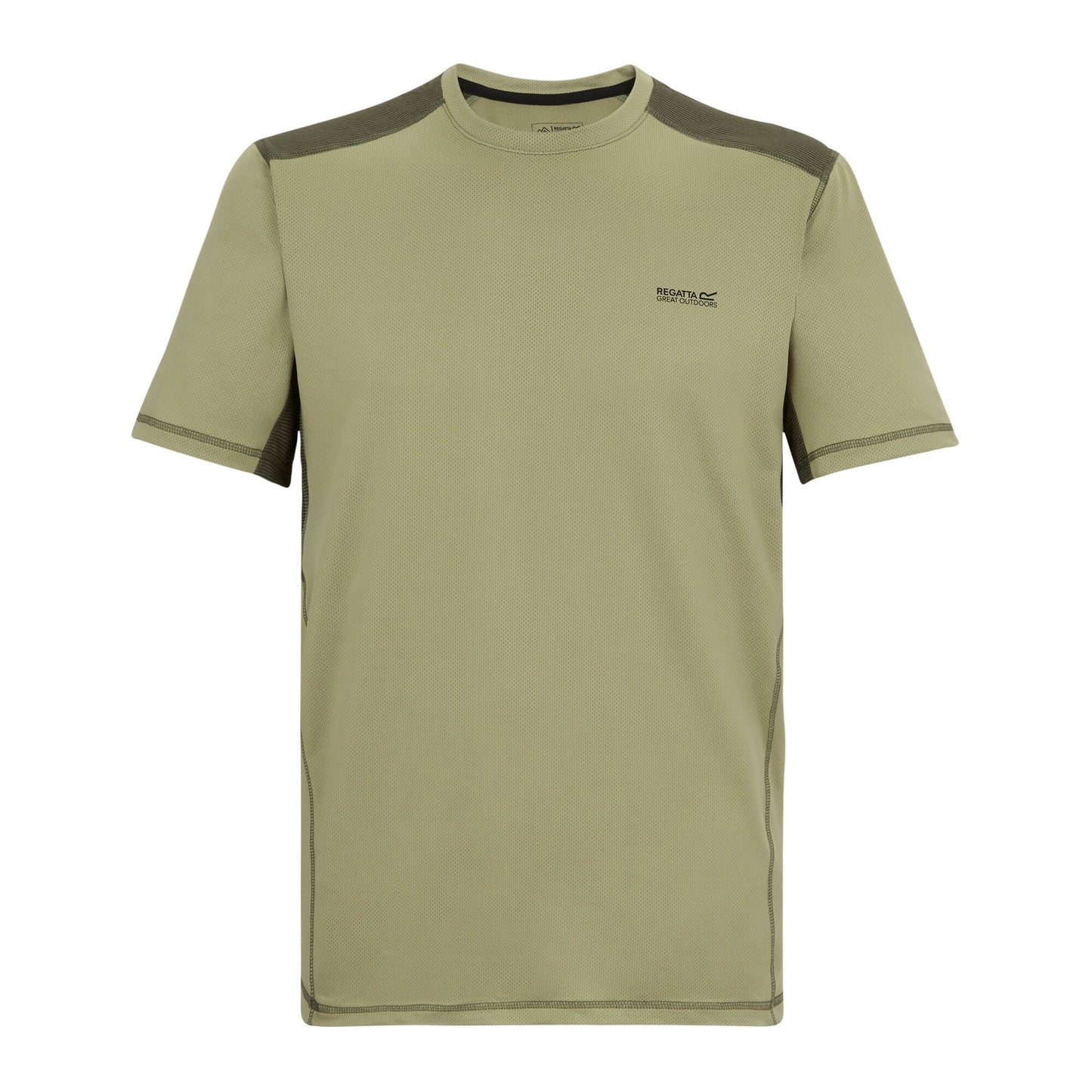 Light Sage-Dark Khaki - Front - Regatta Mens Virda T-Shirt