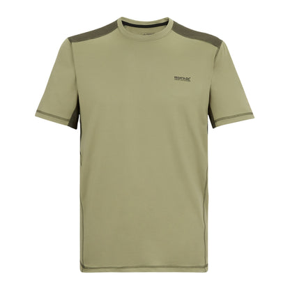 Light Sage-Dark Khaki - Front - Regatta Mens Virda T-Shirt