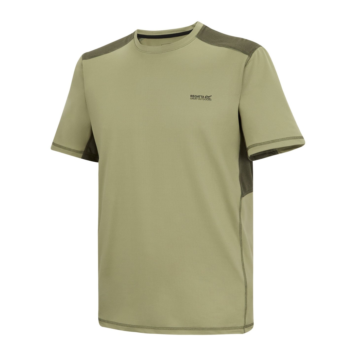 Light Sage-Dark Khaki - Side - Regatta Mens Virda T-Shirt