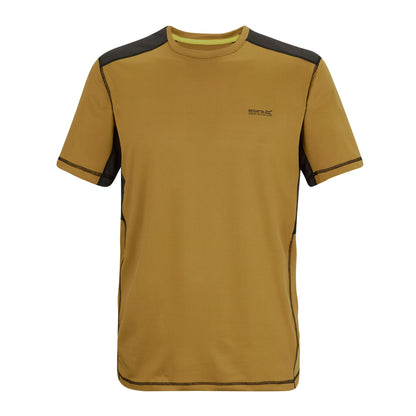 Wood Brown-Black - Front - Regatta Mens Virda T-Shirt