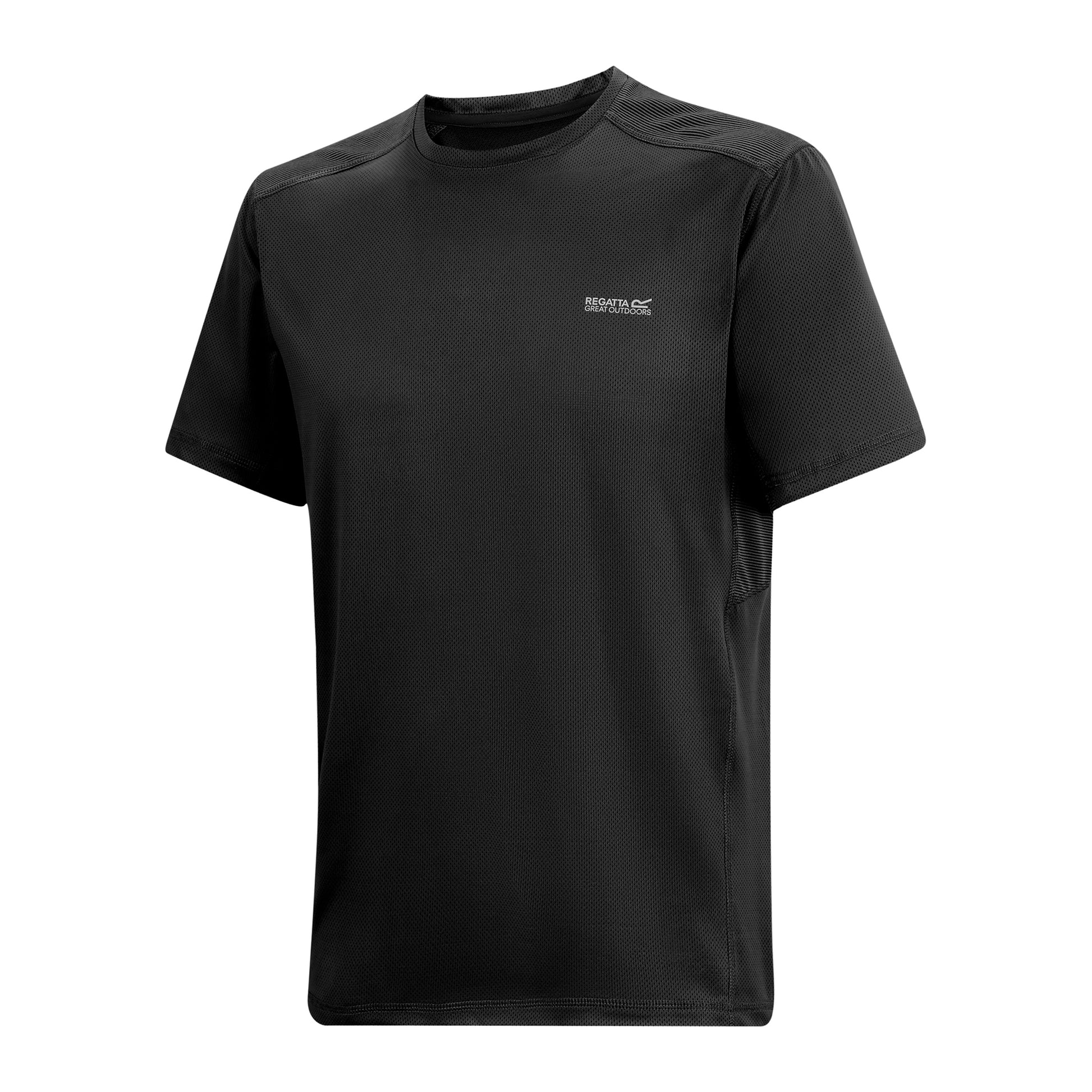 Ash-Black - Side - Regatta Mens Virda T-Shirt