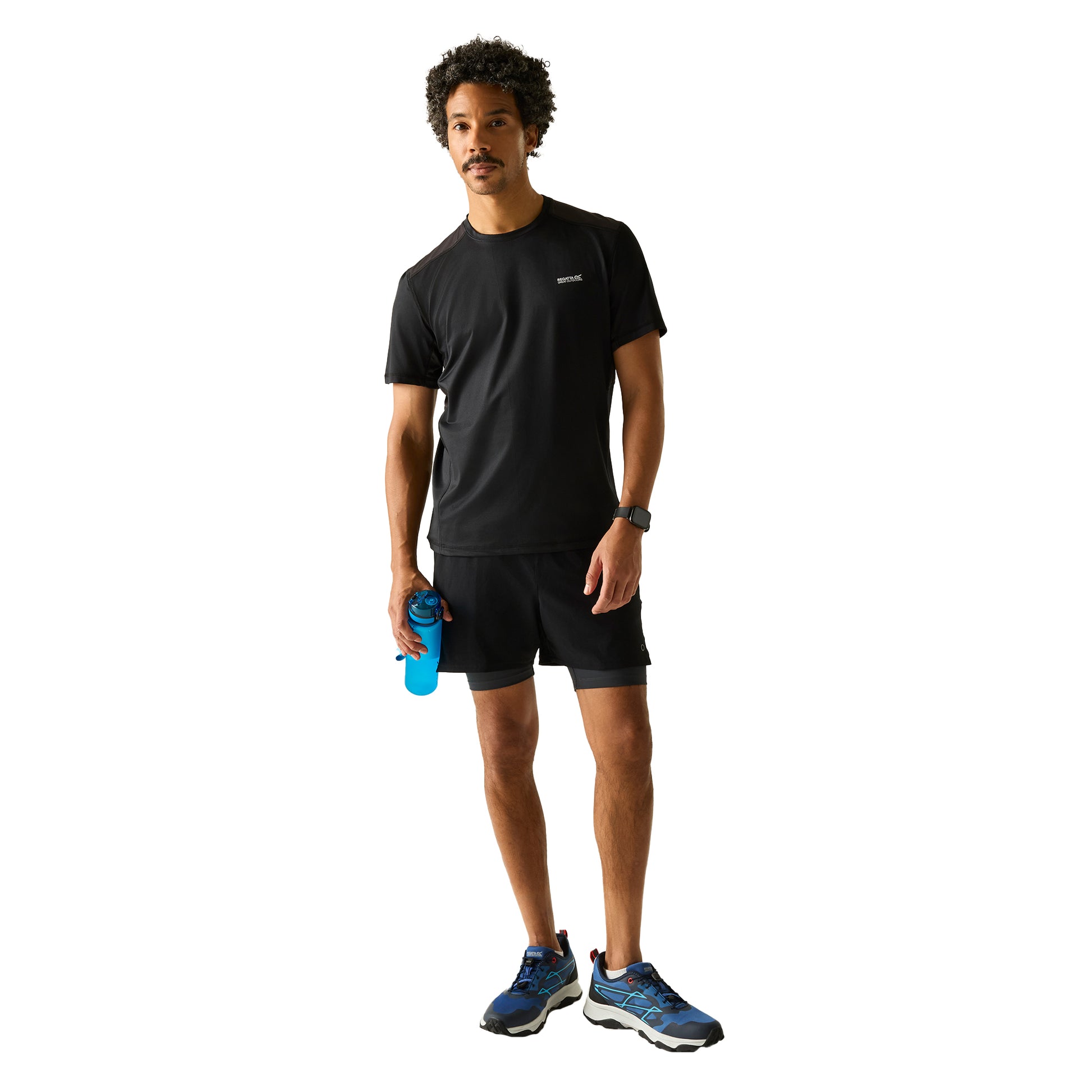 Ash-Black - Pack Shot - Regatta Mens Virda T-Shirt