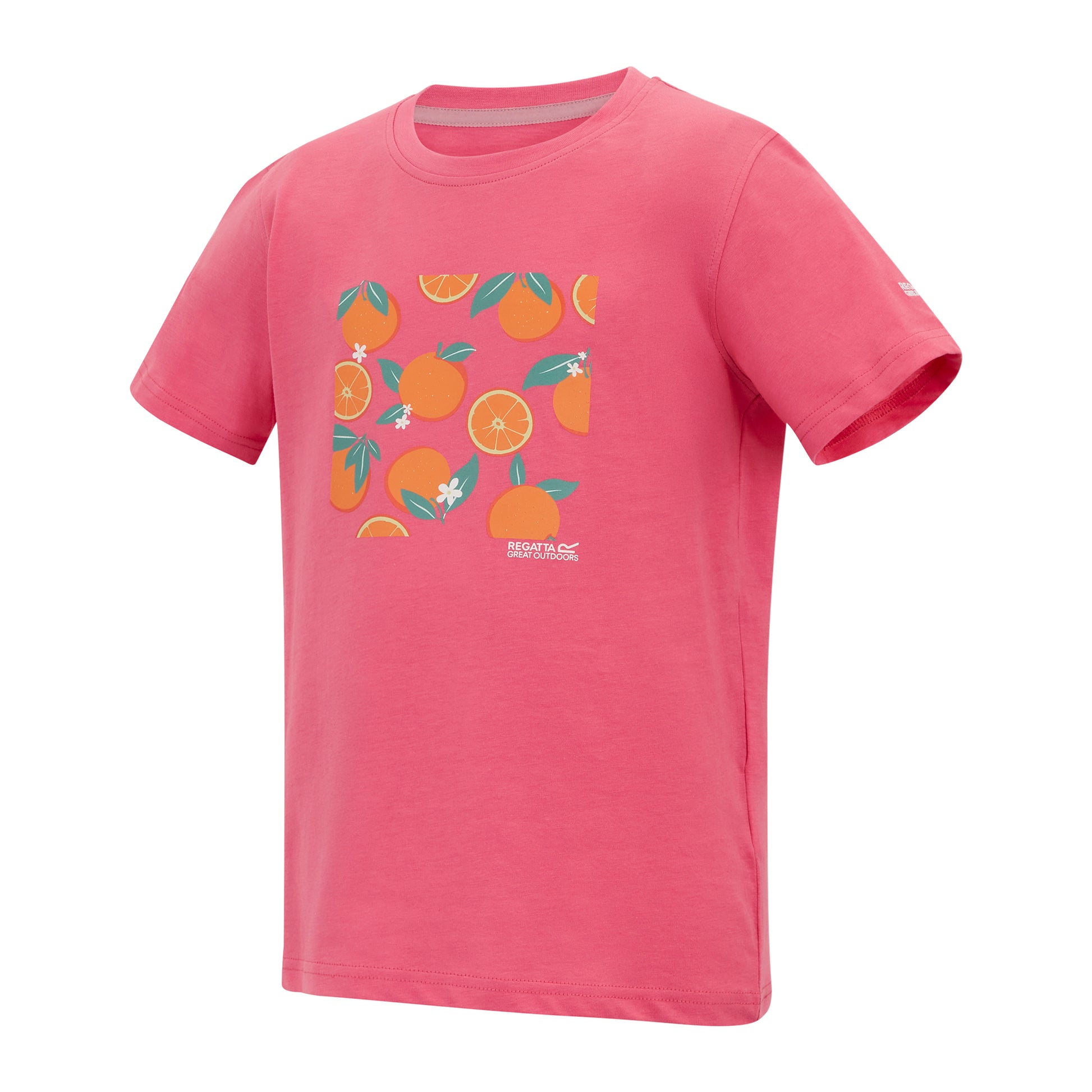 Pink Lemonade - Side - Regatta Childrens-Kids Bosley Orange T-Shirt