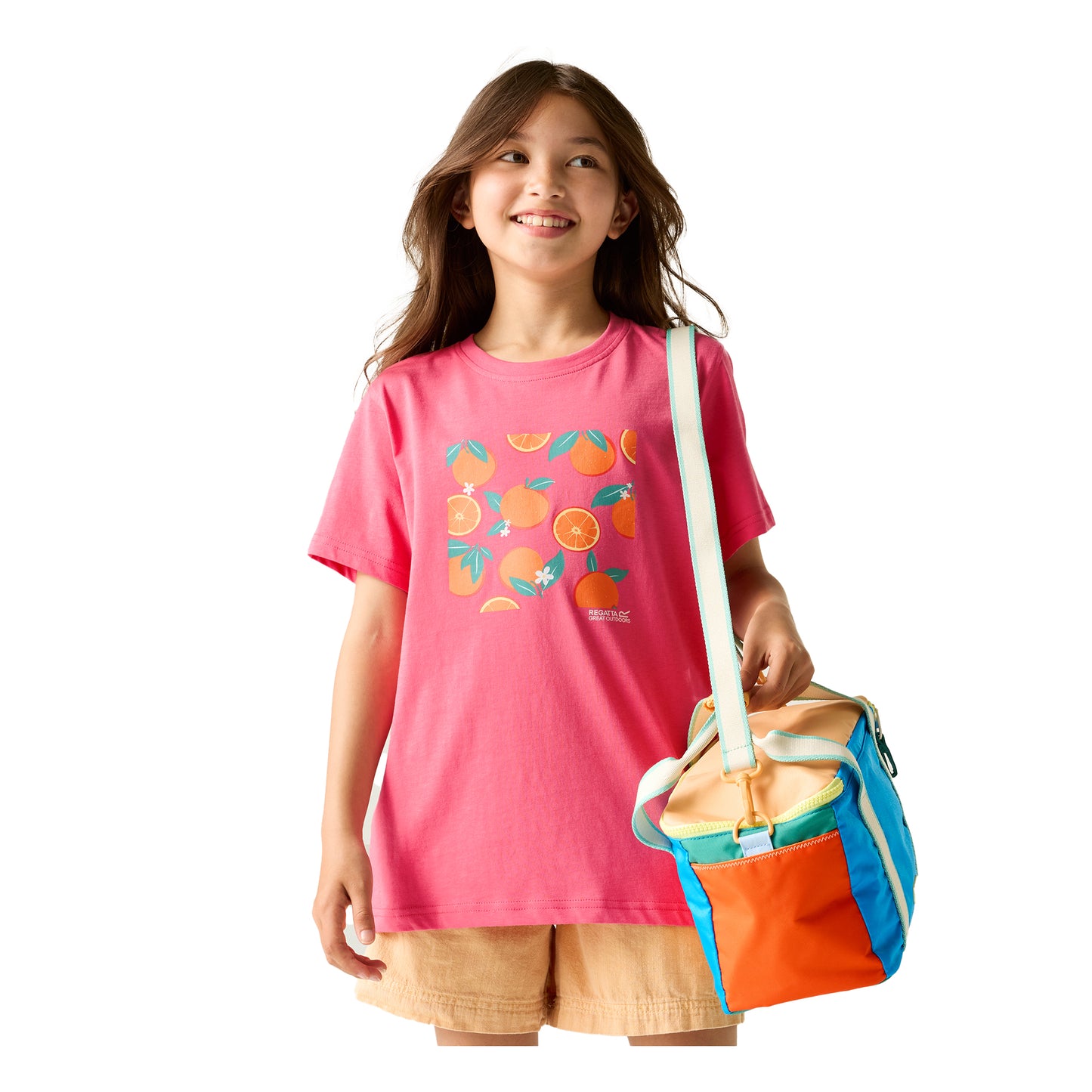 Pink Lemonade - Lifestyle - Regatta Childrens-Kids Bosley Orange T-Shirt