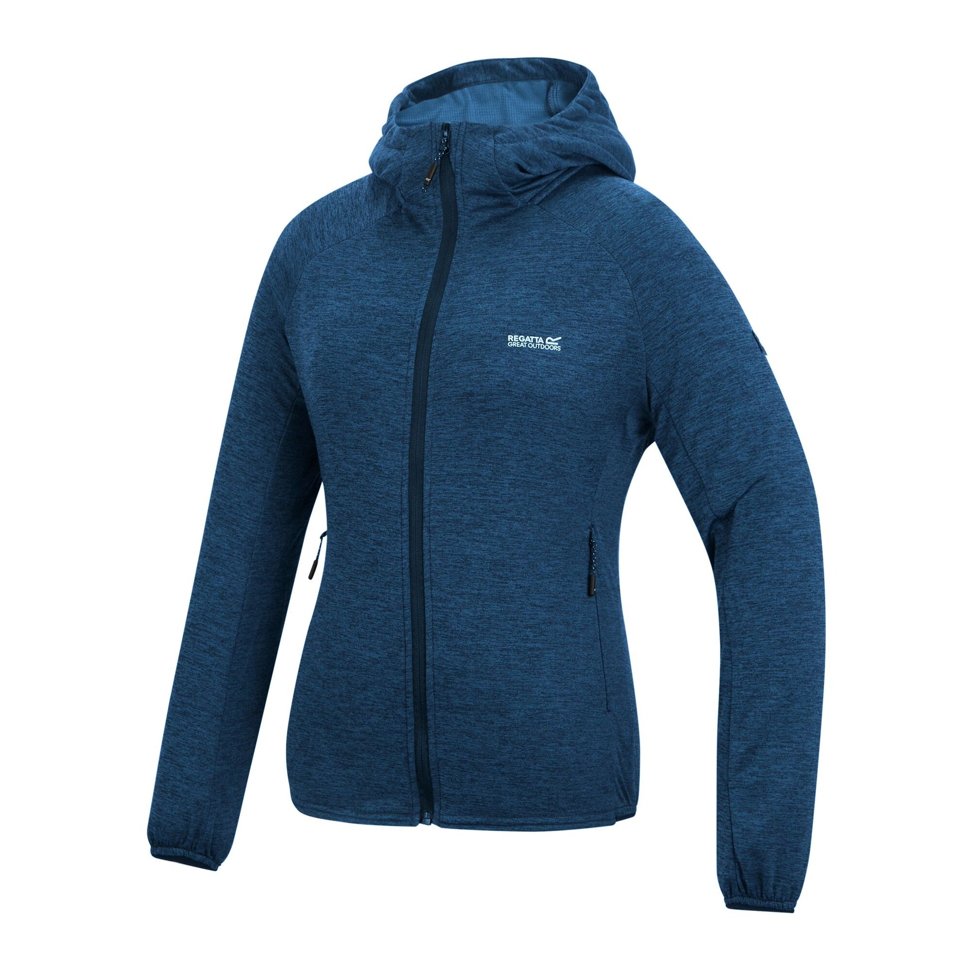 Aviator Blue - Side - Regatta Womens-Ladies Ferna Stretch Hooded Fleece Jacket