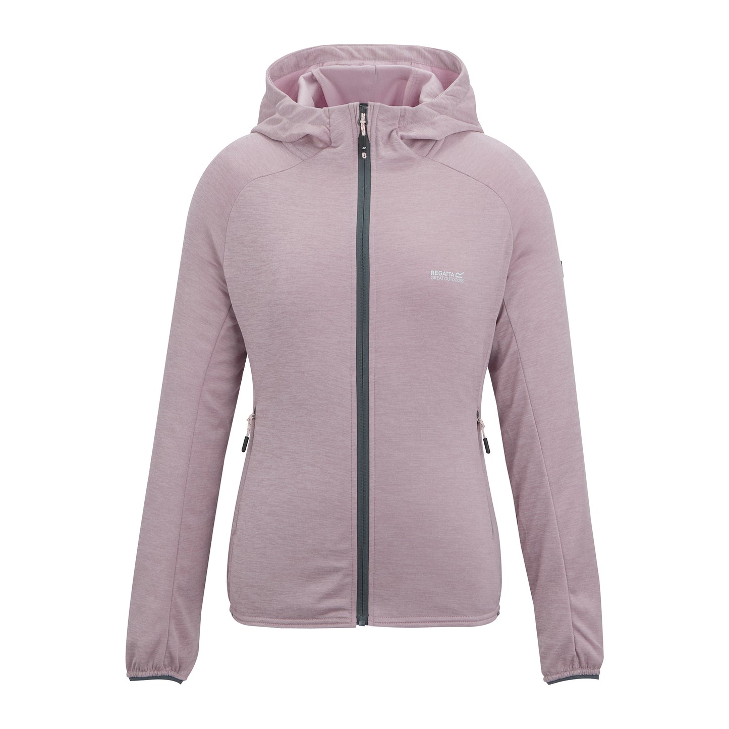Powder Lilac - Front - Regatta Womens-Ladies Ferna Stretch Hooded Fleece Jacket