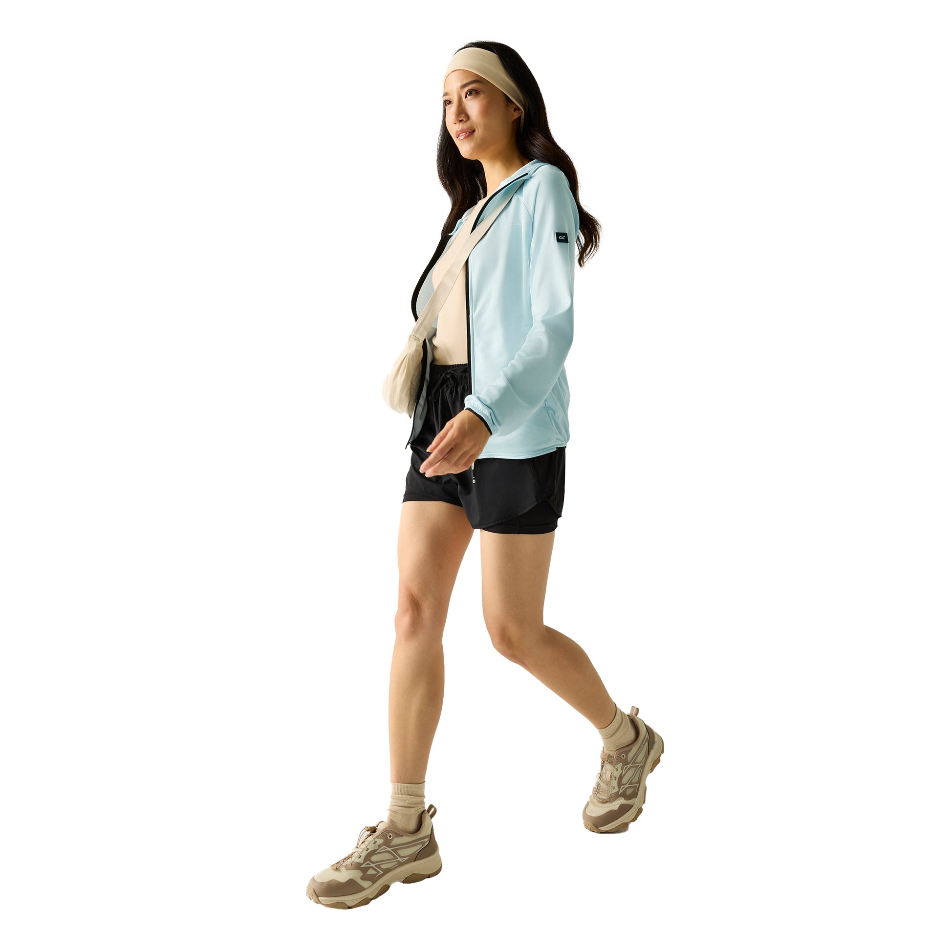 Ocean Mist - Pack Shot - Regatta Womens-Ladies Ferna Stretch Hooded Fleece Jacket