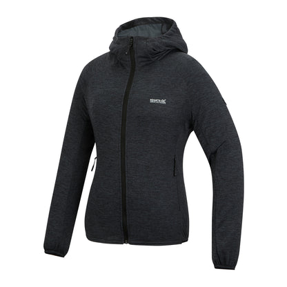 Storm Grey - Side - Regatta Womens-Ladies Ferna Stretch Hooded Fleece Jacket