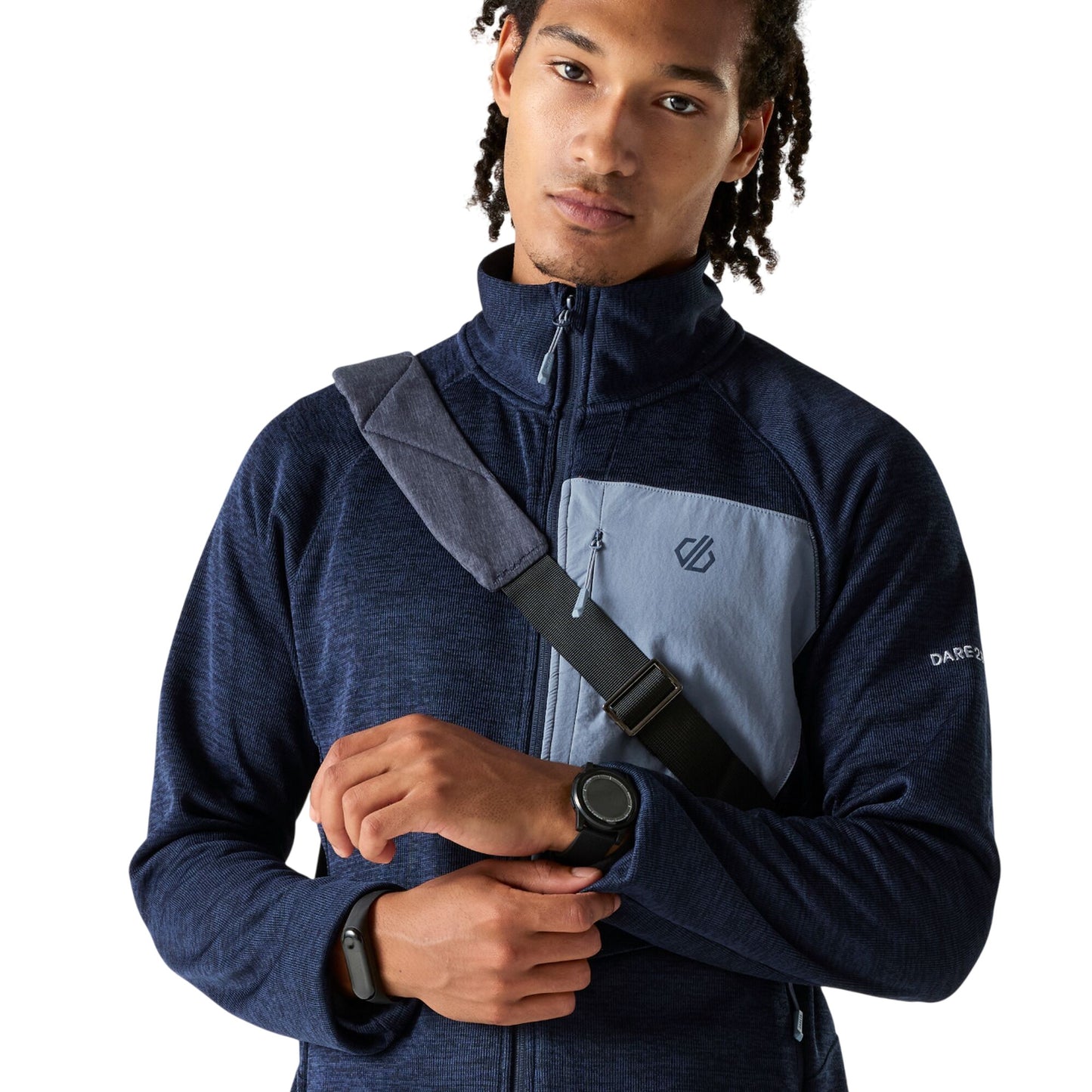 Navy-Mercury - Side - Dare 2B Mens Torrek II Fleece Jacket