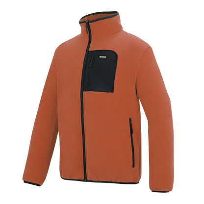 Brick-Black - Side - Regatta Mens Frankie Full Zip Fleece Jacket