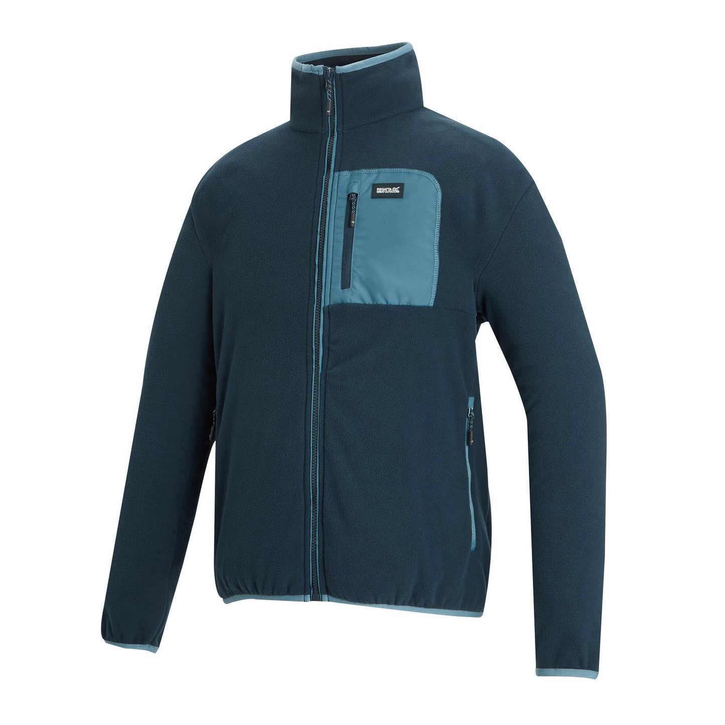 Navy-China Blue - Side - Regatta Mens Frankie Full Zip Fleece Jacket