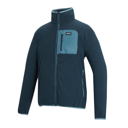 Navy-China Blue - Side - Regatta Mens Frankie Full Zip Fleece Jacket