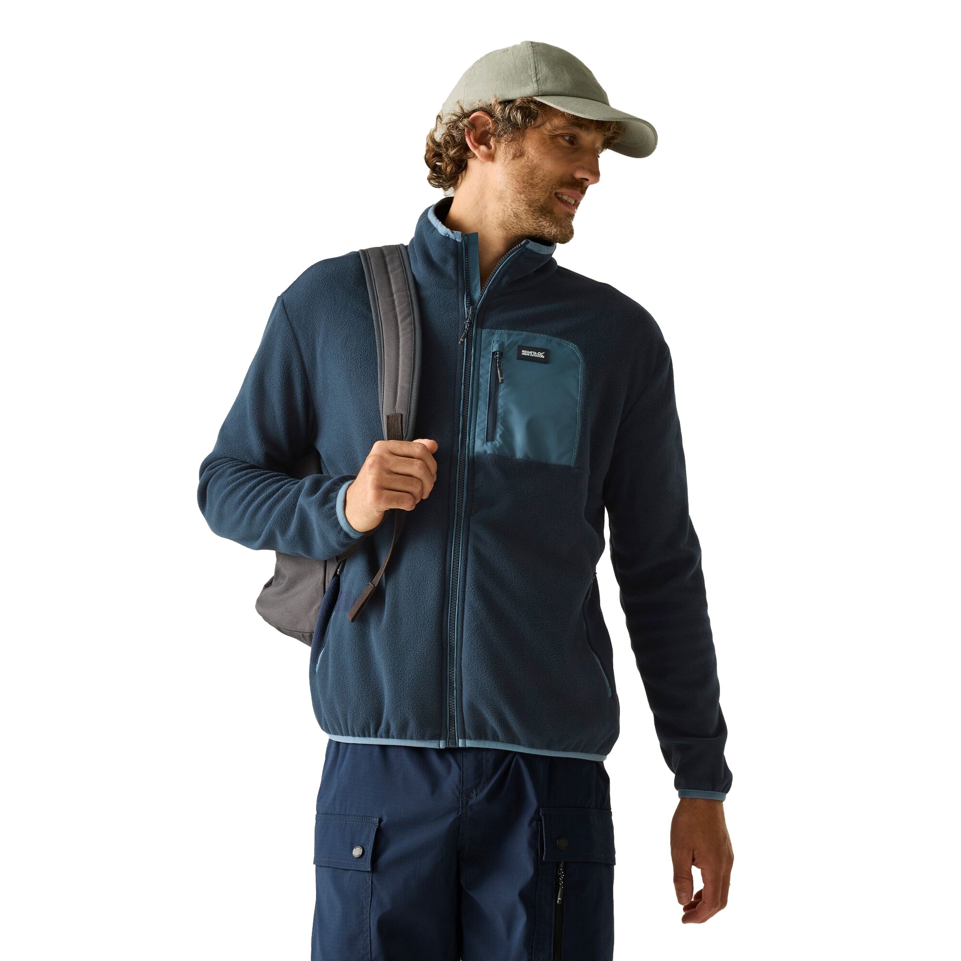 Navy-China Blue - Lifestyle - Regatta Mens Frankie Full Zip Fleece Jacket