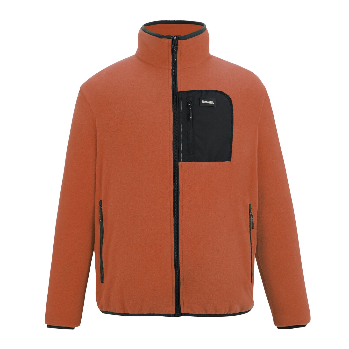 Brick-Black - Front - Regatta Mens Frankie Full Zip Fleece Jacket
