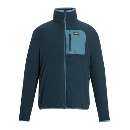 Navy-China Blue - Front - Regatta Mens Frankie Full Zip Fleece Jacket