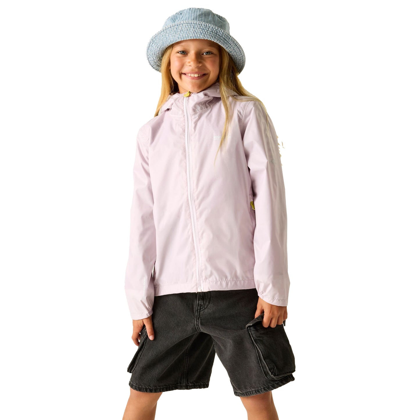 Pink Haze - Lifestyle - Regatta Childrens-Kids Lever Waterproof Shell Jacket