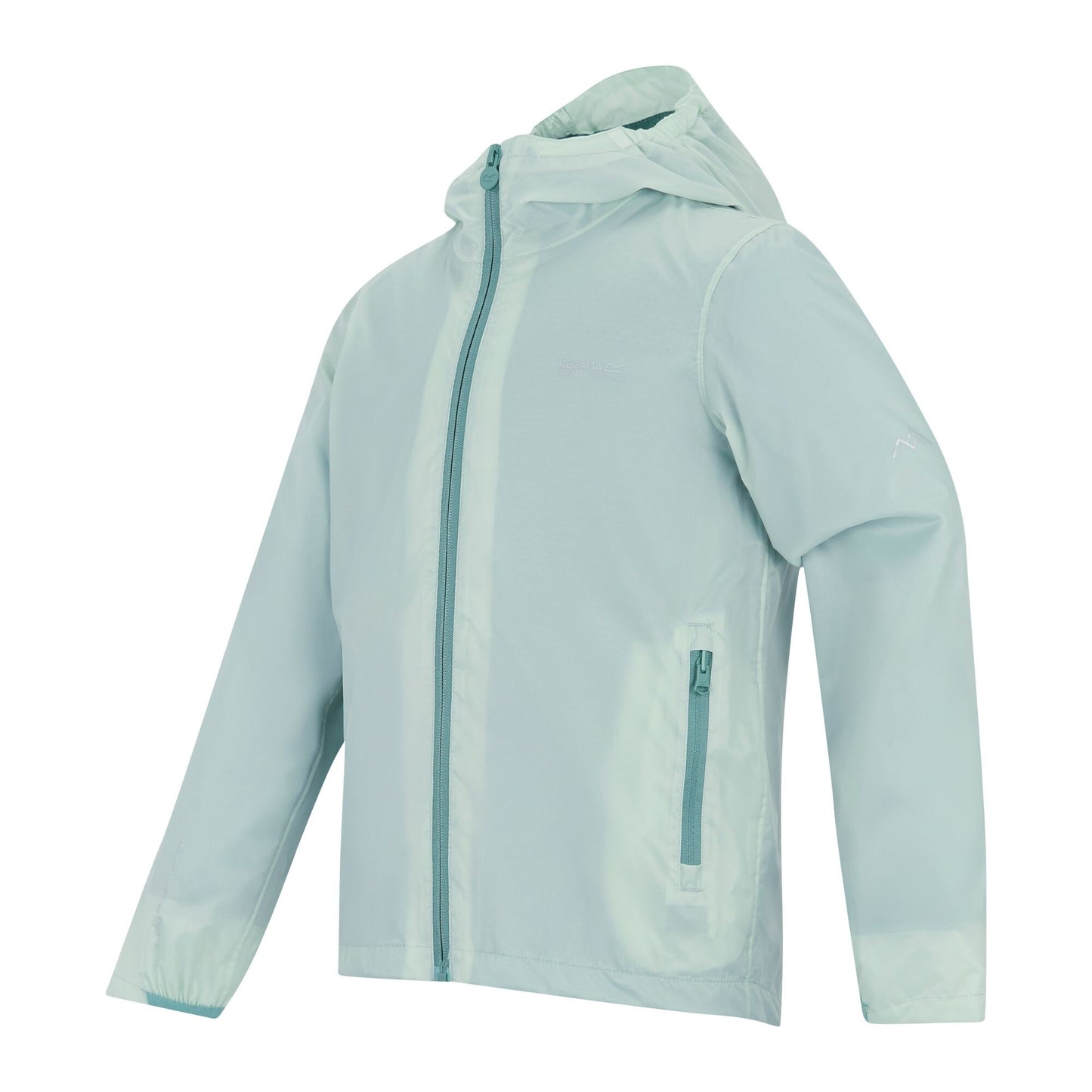Ocean Mist - Side - Regatta Childrens-Kids Lever Waterproof Shell Jacket