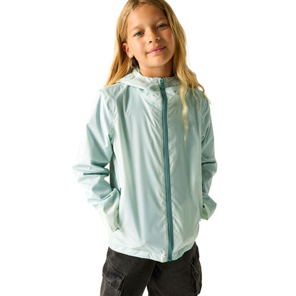 Ocean Mist - Lifestyle - Regatta Childrens-Kids Lever Waterproof Shell Jacket