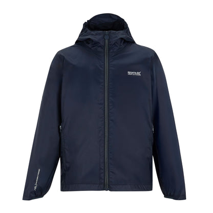 Navy Blue - Front - Regatta Childrens-Kids Lever Waterproof Shell Jacket