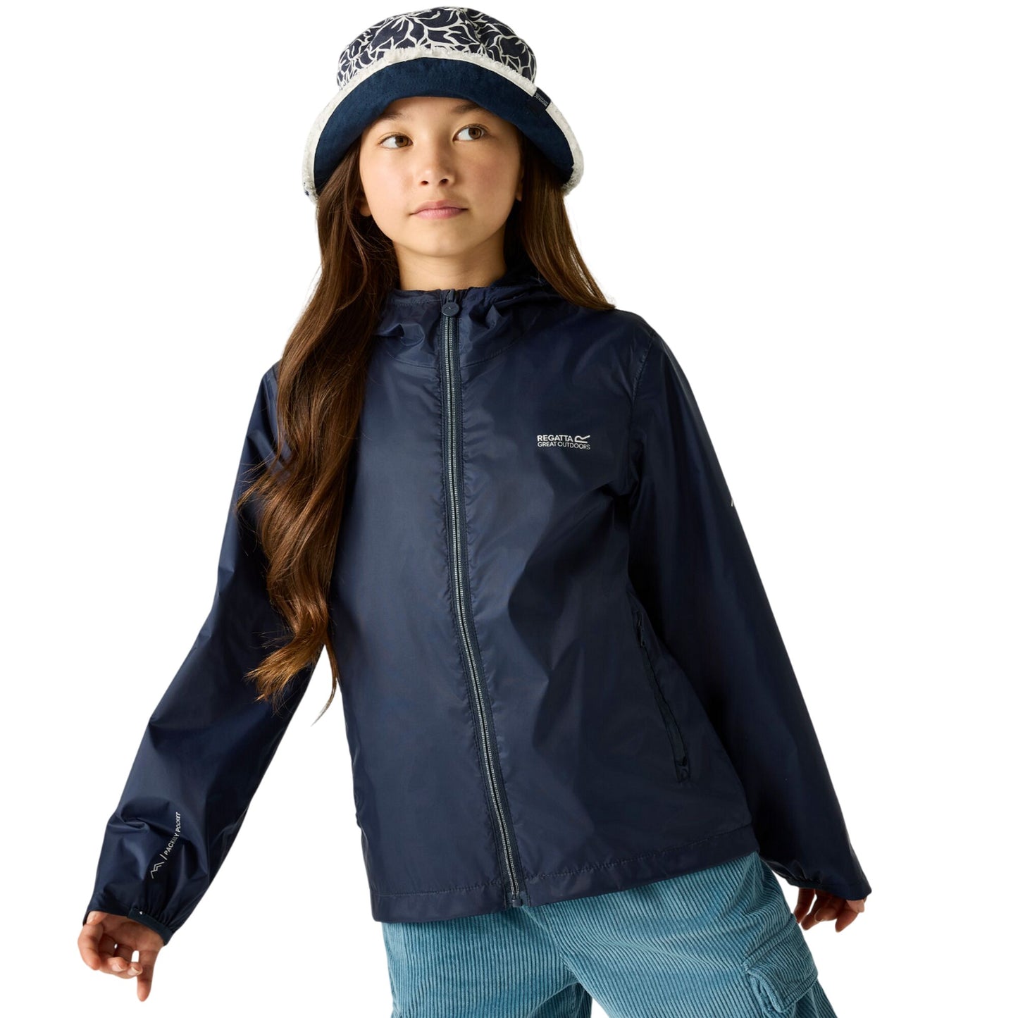 Navy Blue - Lifestyle - Regatta Childrens-Kids Lever Waterproof Shell Jacket