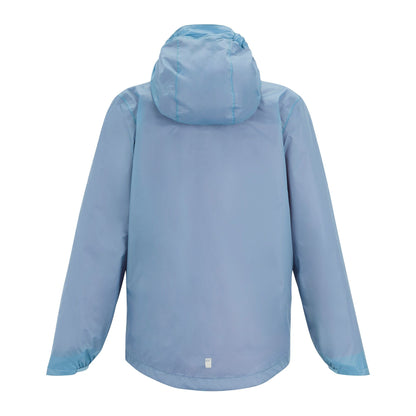 Washed Denim-Peach Pink - Back - Regatta Childrens-Kids Lever Waterproof Shell Jacket