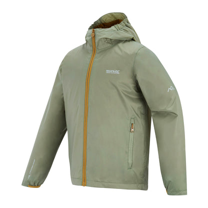 Light Sage - Side - Regatta Childrens-Kids Lever Waterproof Shell Jacket