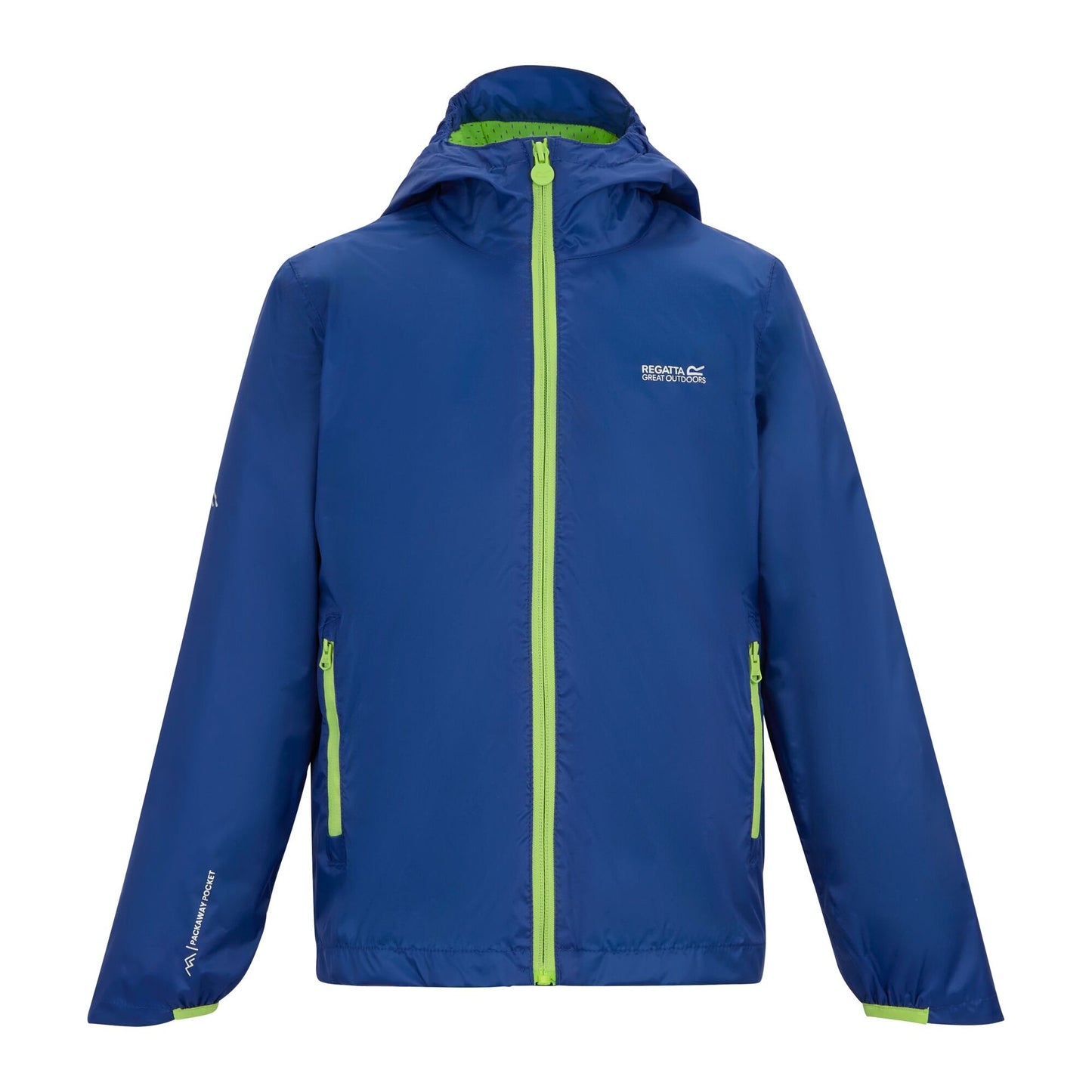 Olympian Blue - Front - Regatta Childrens-Kids Lever Waterproof Shell Jacket