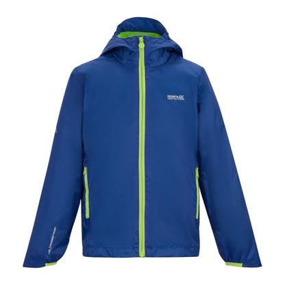 Olympian Blue - Front - Regatta Childrens-Kids Lever Waterproof Shell Jacket
