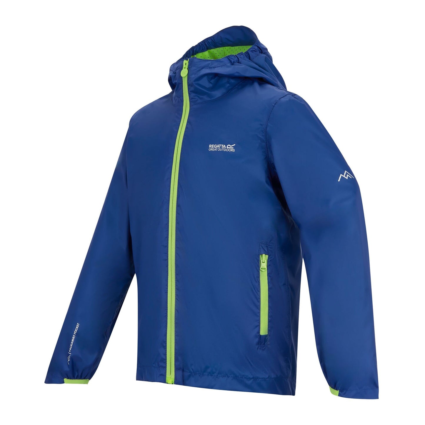Olympian Blue - Side - Regatta Childrens-Kids Lever Waterproof Shell Jacket