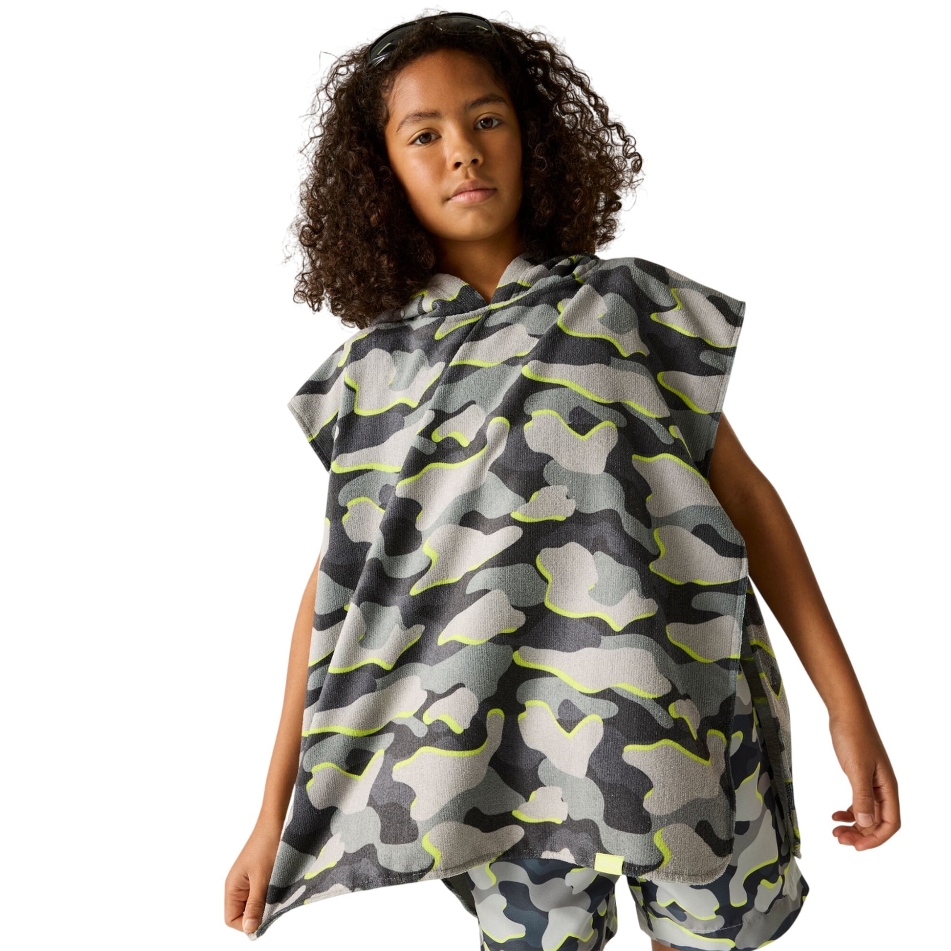 Dark Storm - Lifestyle - Regatta Childrens-Kids Camo Bath Robe