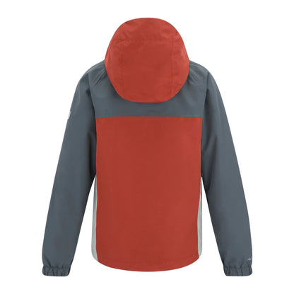 Brick-Abbeystone-Dark Storm - Back - Regatta Childrens-Kids Hanleigh Waterproof Jacket