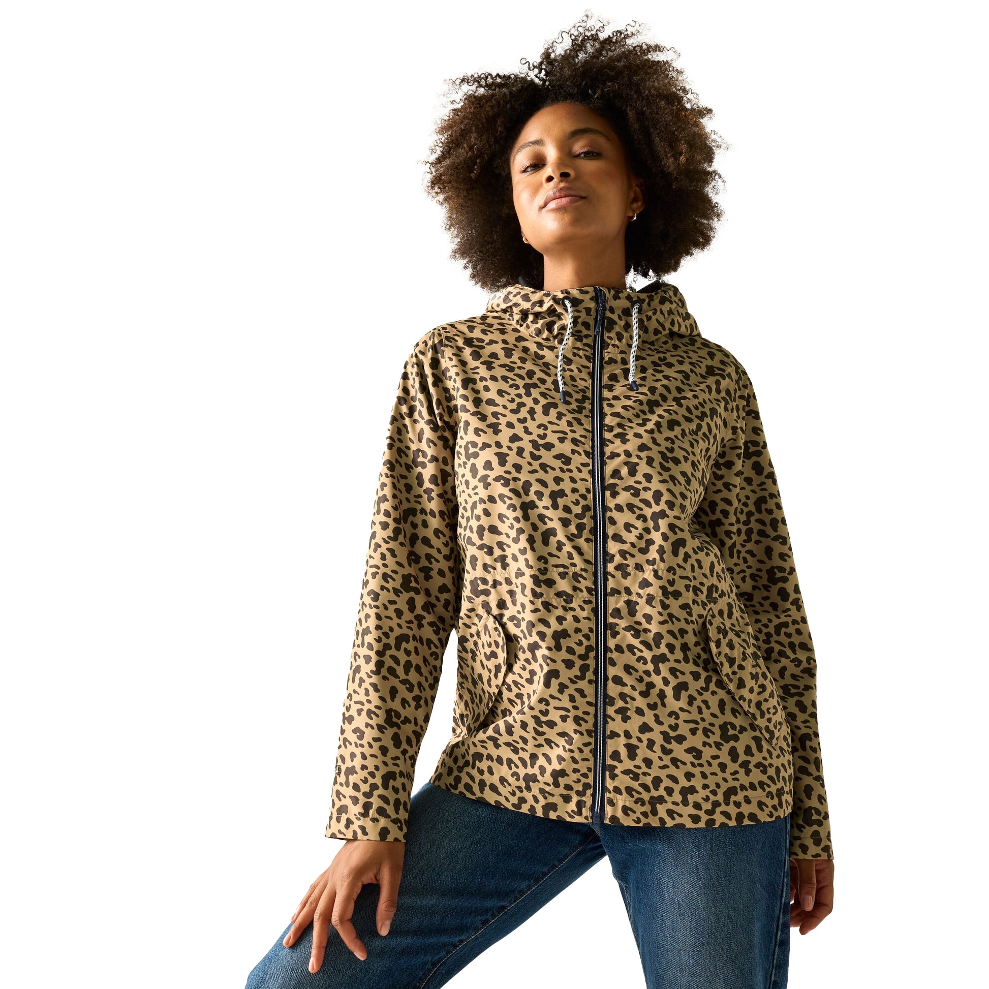 Multicoloured - Lifestyle - Regatta Womens-Ladies Bayletta Leopard Print Waterproof Jacket