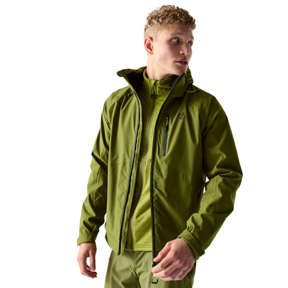 Nephrite Green Solid - Lifestyle - Dare 2B Mens Switch Out lll Waterproof Jacket