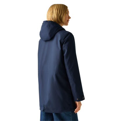 Navy - Pack Shot - Regatta Womens-Ladies Norana Waterproof Jacket