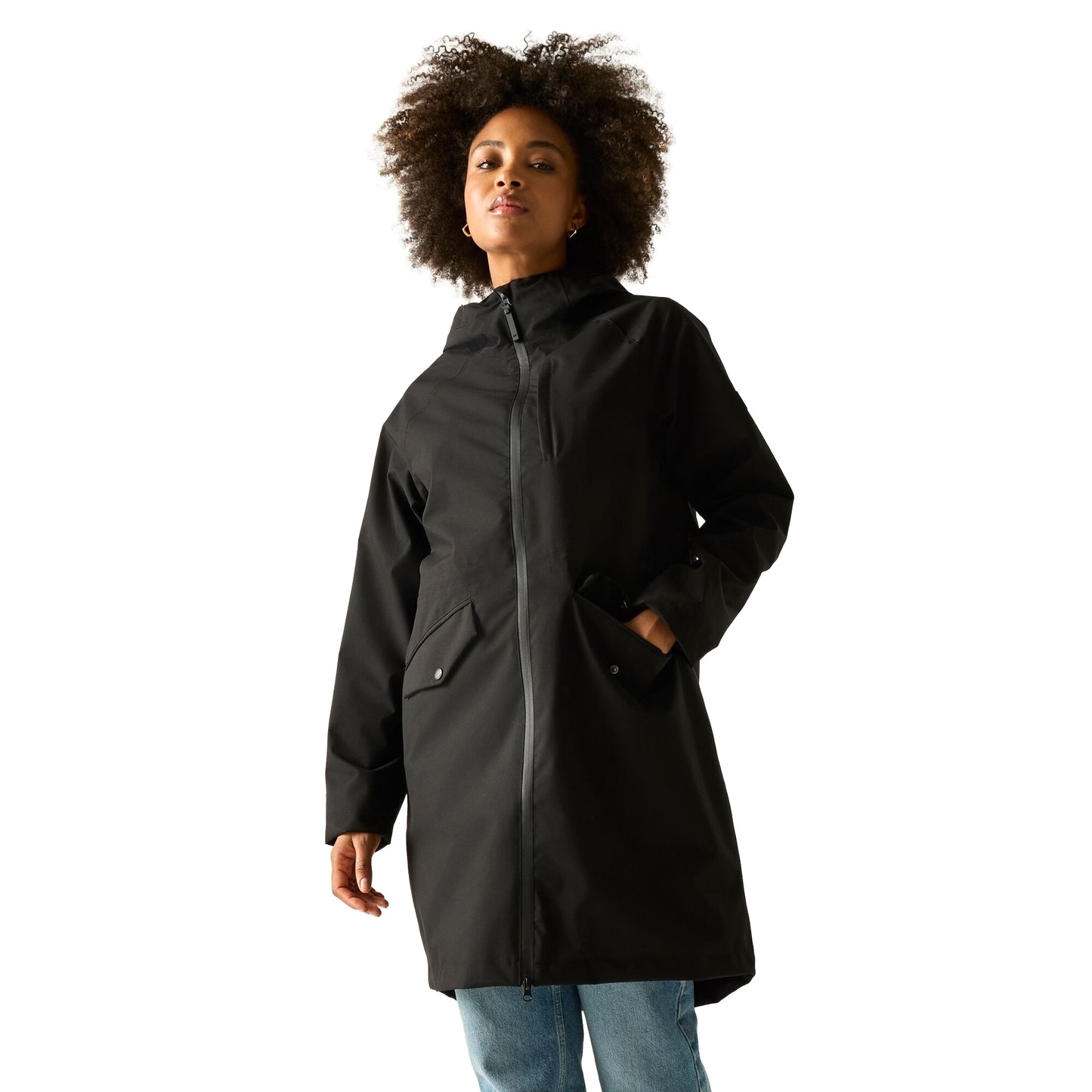 Black - Lifestyle - Regatta Womens-Ladies Levita Waterproof Jacket