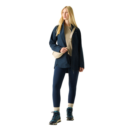 Navy - Pack Shot - Regatta Womens-Ladies Natalina Waterproof Jacket