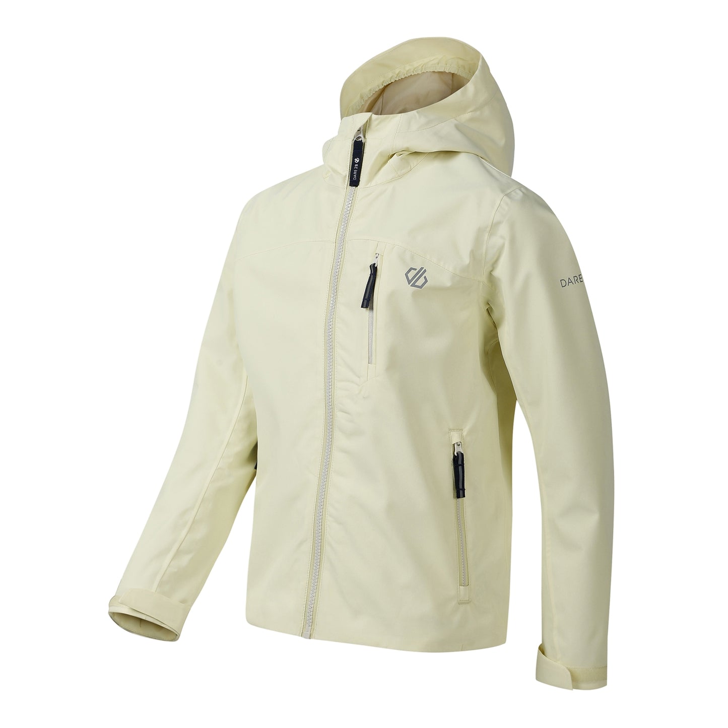 Wax Yellow - Side - Dare 2B Childrens-Kids Switch Out Waterproof Jacket