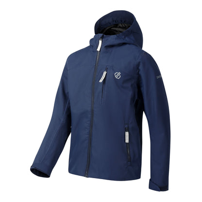 Navy - Side - Dare 2B Childrens-Kids Switch Out Waterproof Jacket