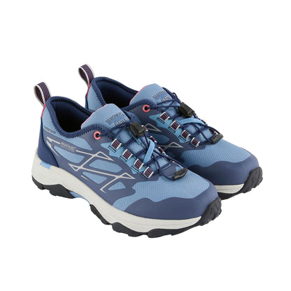 Washed Denim-Aviator Blue - Front - Regatta Womens-Ladies Blaze II Waterproof Trainers