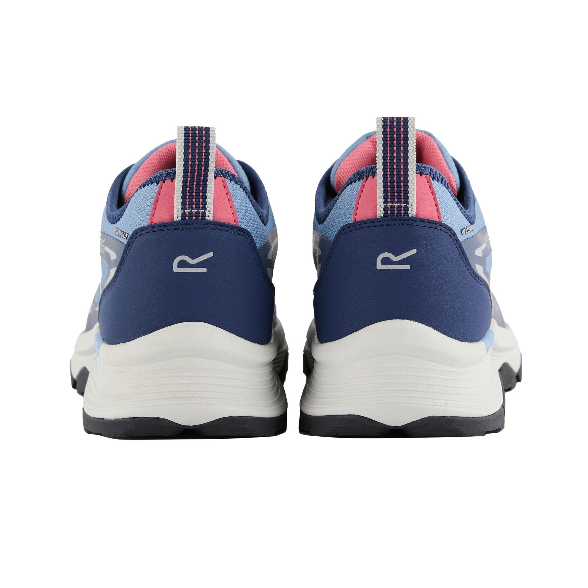 Washed Denim-Aviator Blue - Back - Regatta Womens-Ladies Blaze II Waterproof Trainers