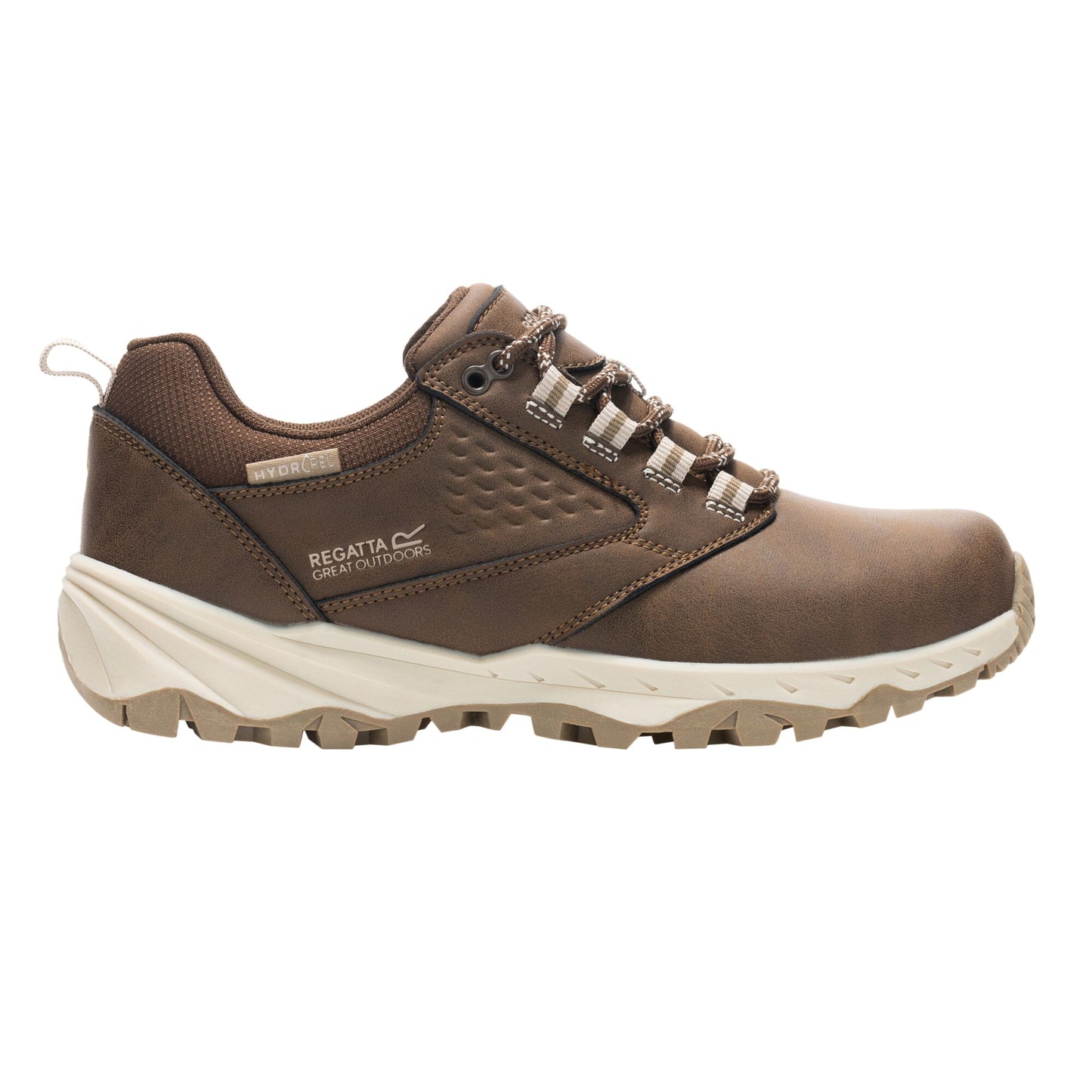 Chestnut-Warm Beige - Lifestyle - Regatta Womens-Ladies Amble Synthetic Leather Waterproof Walking Shoes
