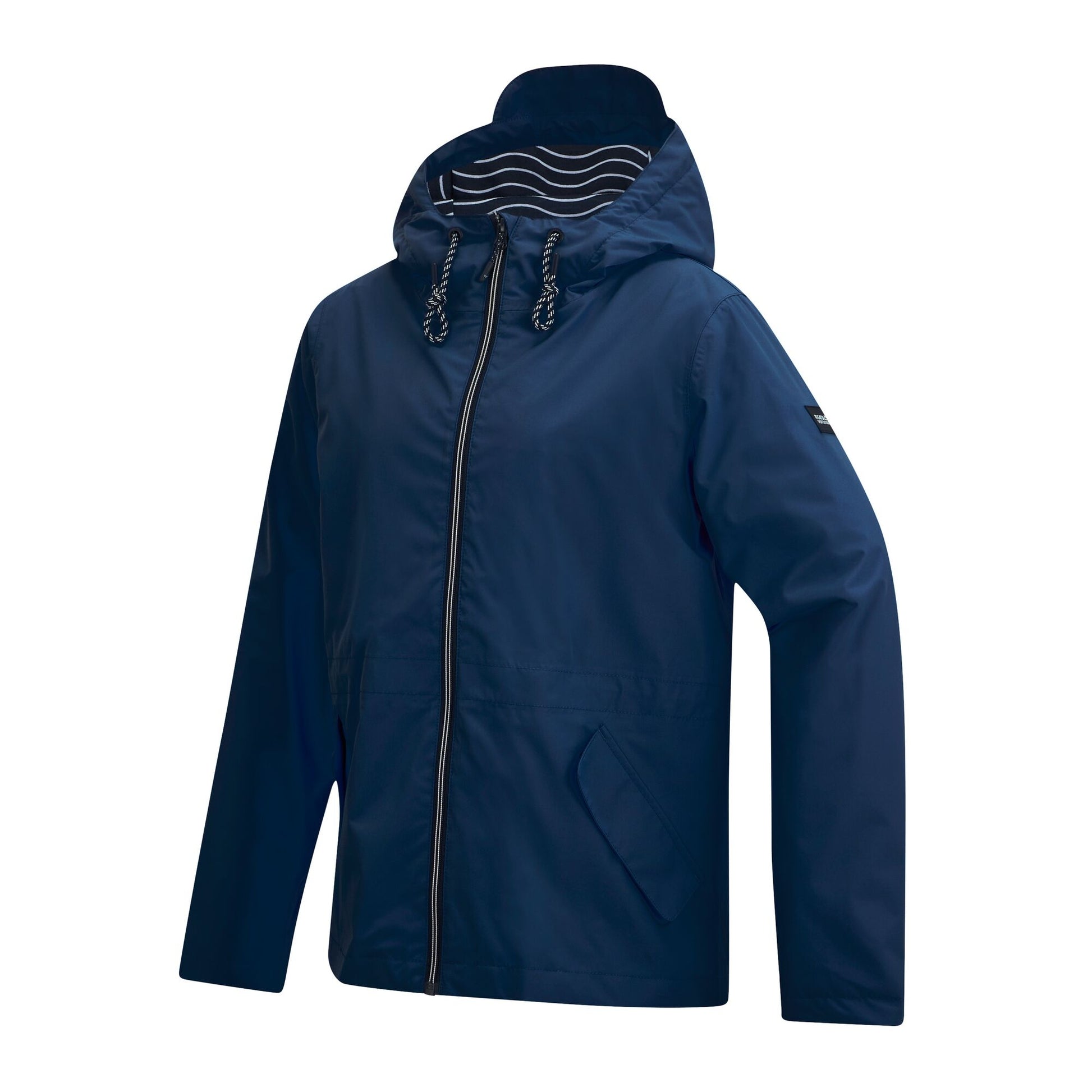 Navy - Side - Regatta Womens-Ladies Bayletta Grid Distress Waterproof Jacket