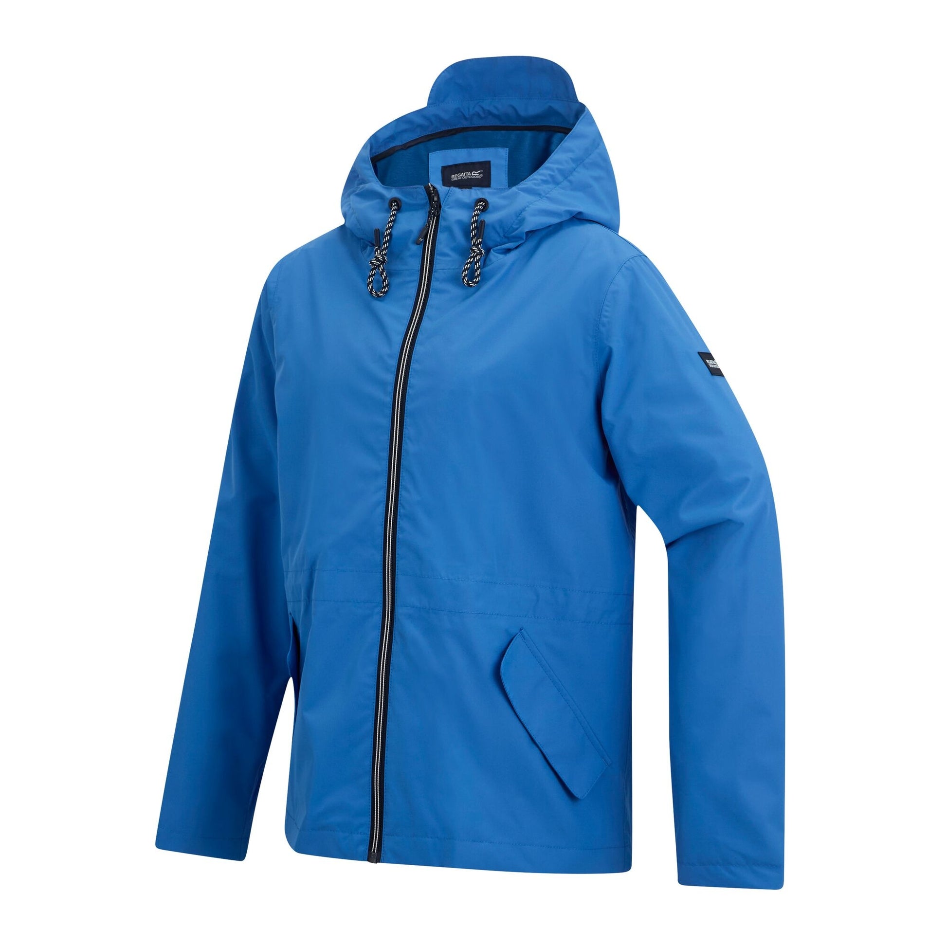 Sonic Blue - Side - Regatta Womens-Ladies Bayletta Grid Distress Waterproof Jacket