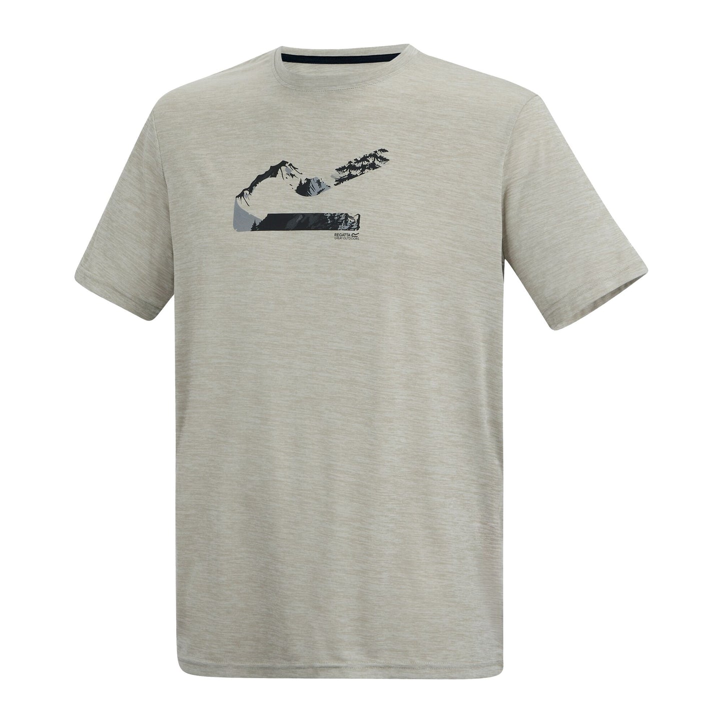 Abbeystone Marl - Side - Regatta Mens Fingal Landscape Marl T-Shirt