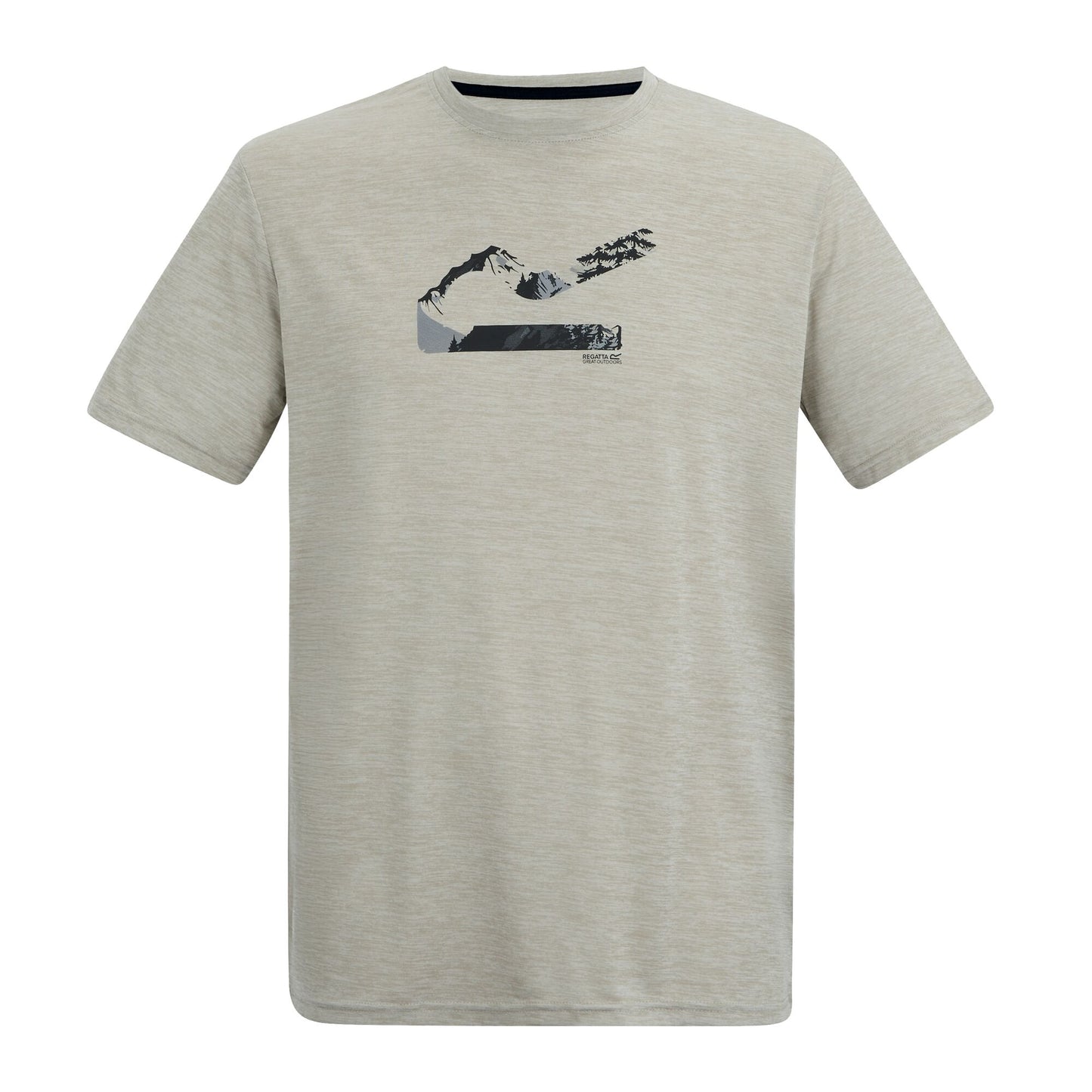 Abbeystone Marl - Front - Regatta Mens Fingal Landscape Marl T-Shirt