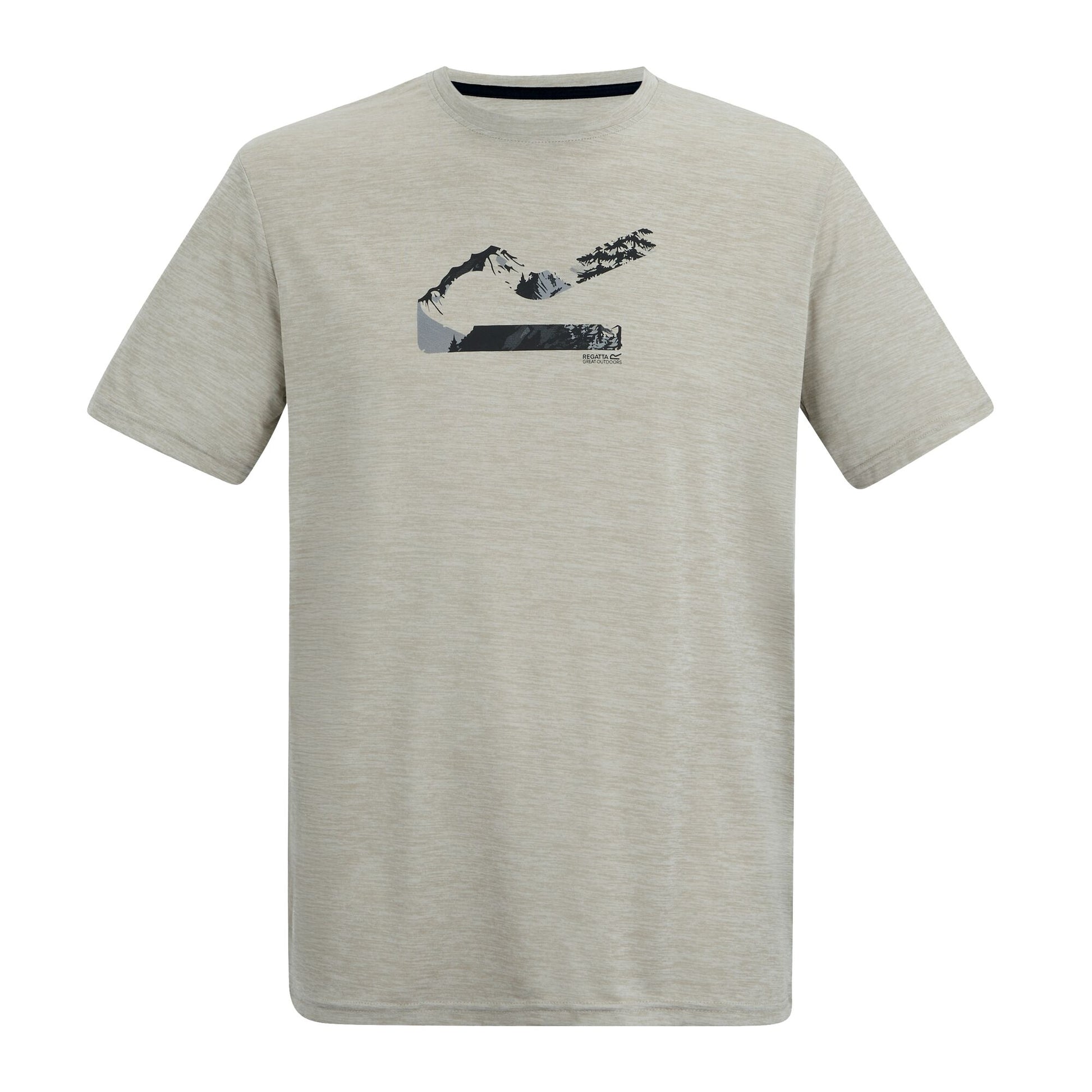 Abbeystone Marl - Front - Regatta Mens Fingal Landscape Marl T-Shirt