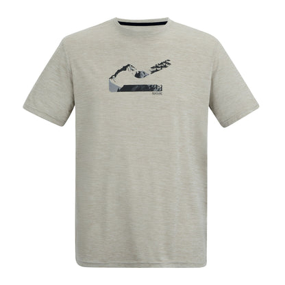 Abbeystone Marl - Front - Regatta Mens Fingal Landscape Marl T-Shirt